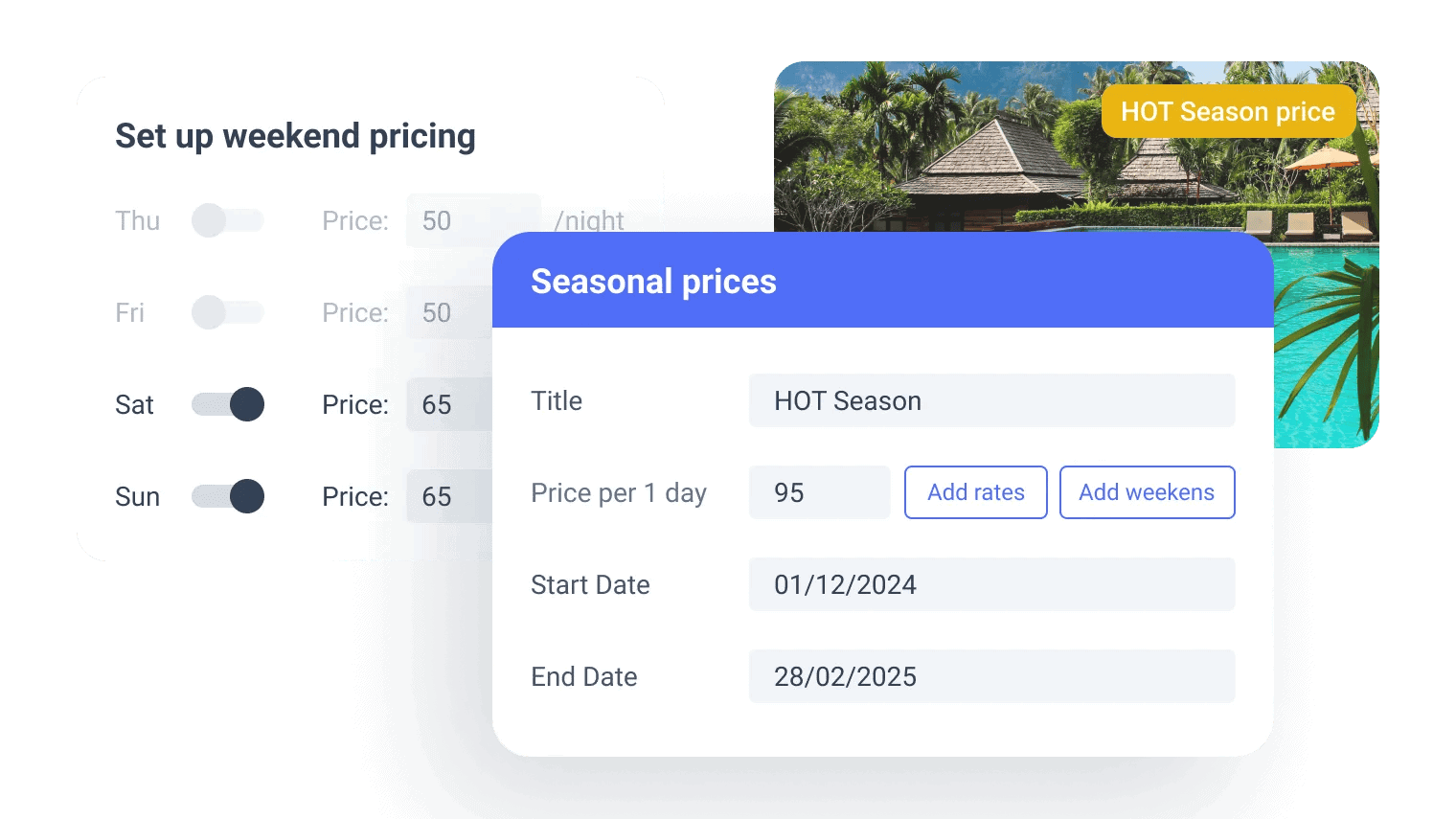 تنظیم قیمت های فصلی و آخر هفته در افزونه JetBooking